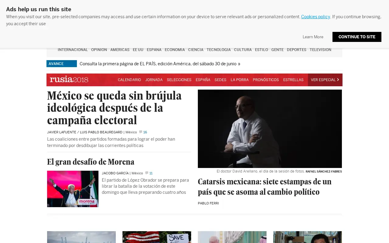 elpais.com in 2018