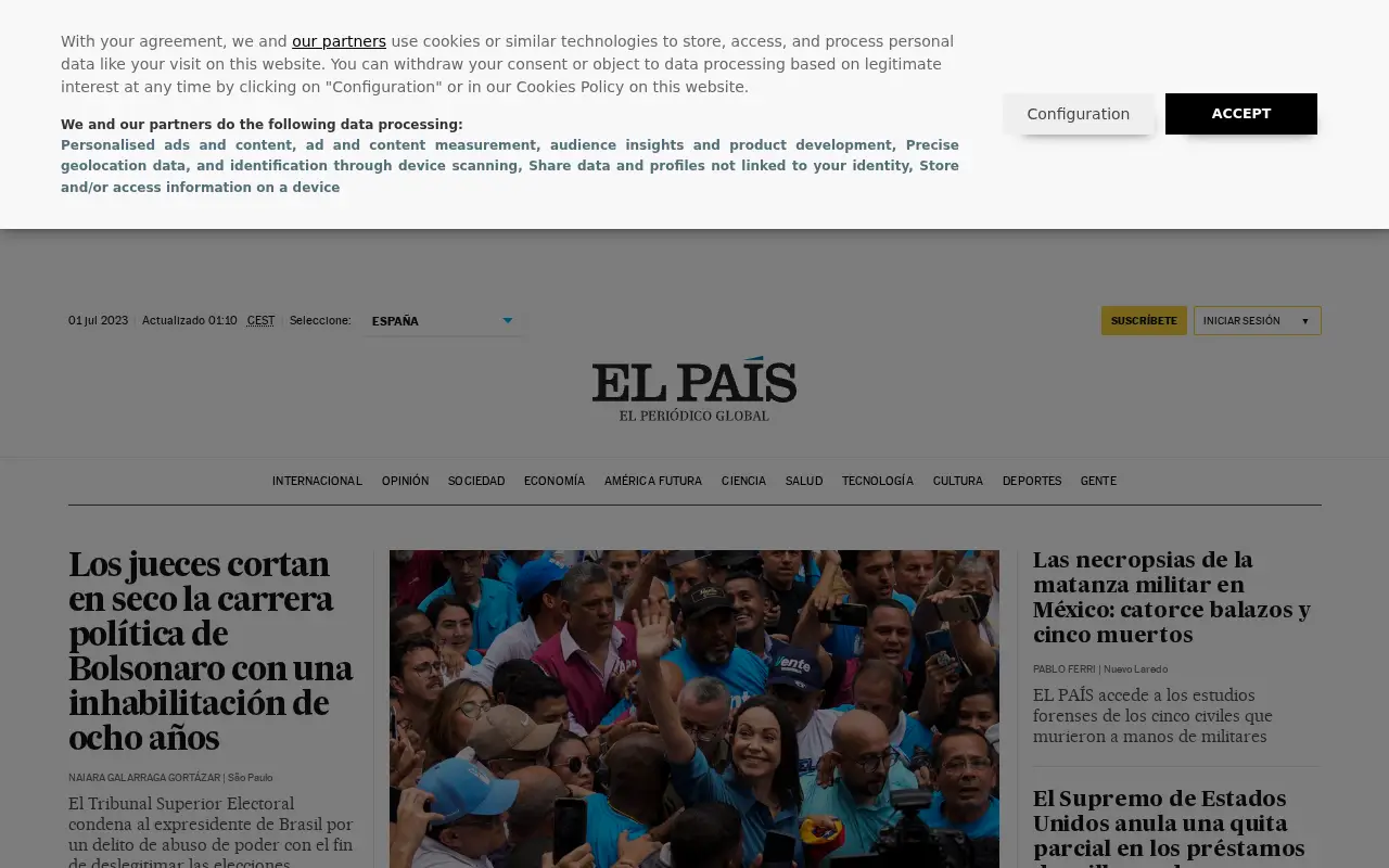 elpais.com in 2023