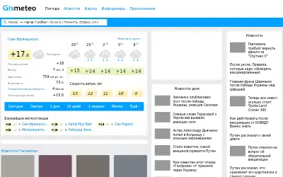 gismeteo.ru in 2021