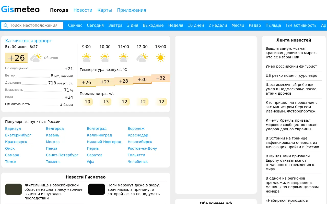 gismeteo.ru in 2026
