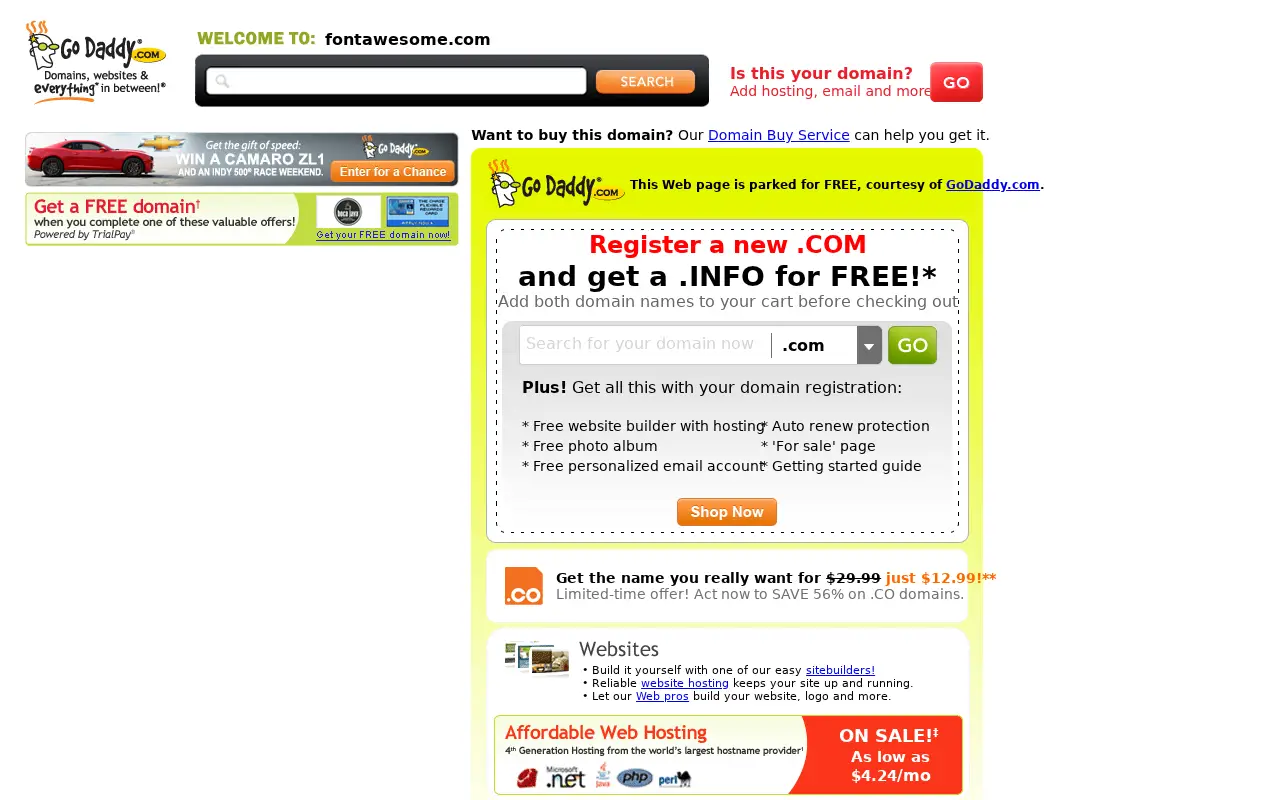 fontawesome.com in 2012