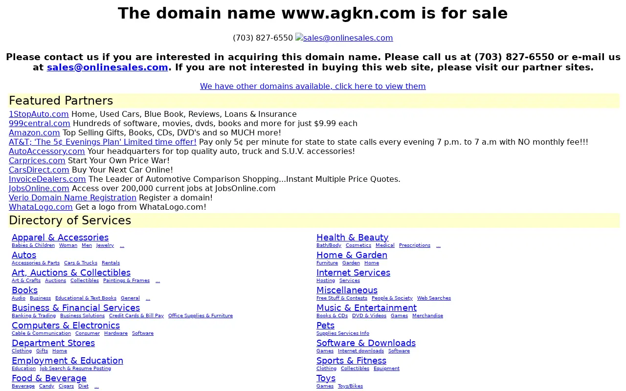 agkn.com in 2000