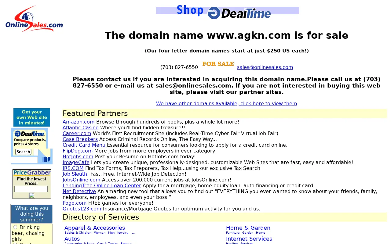 agkn.com on July 22, 2001