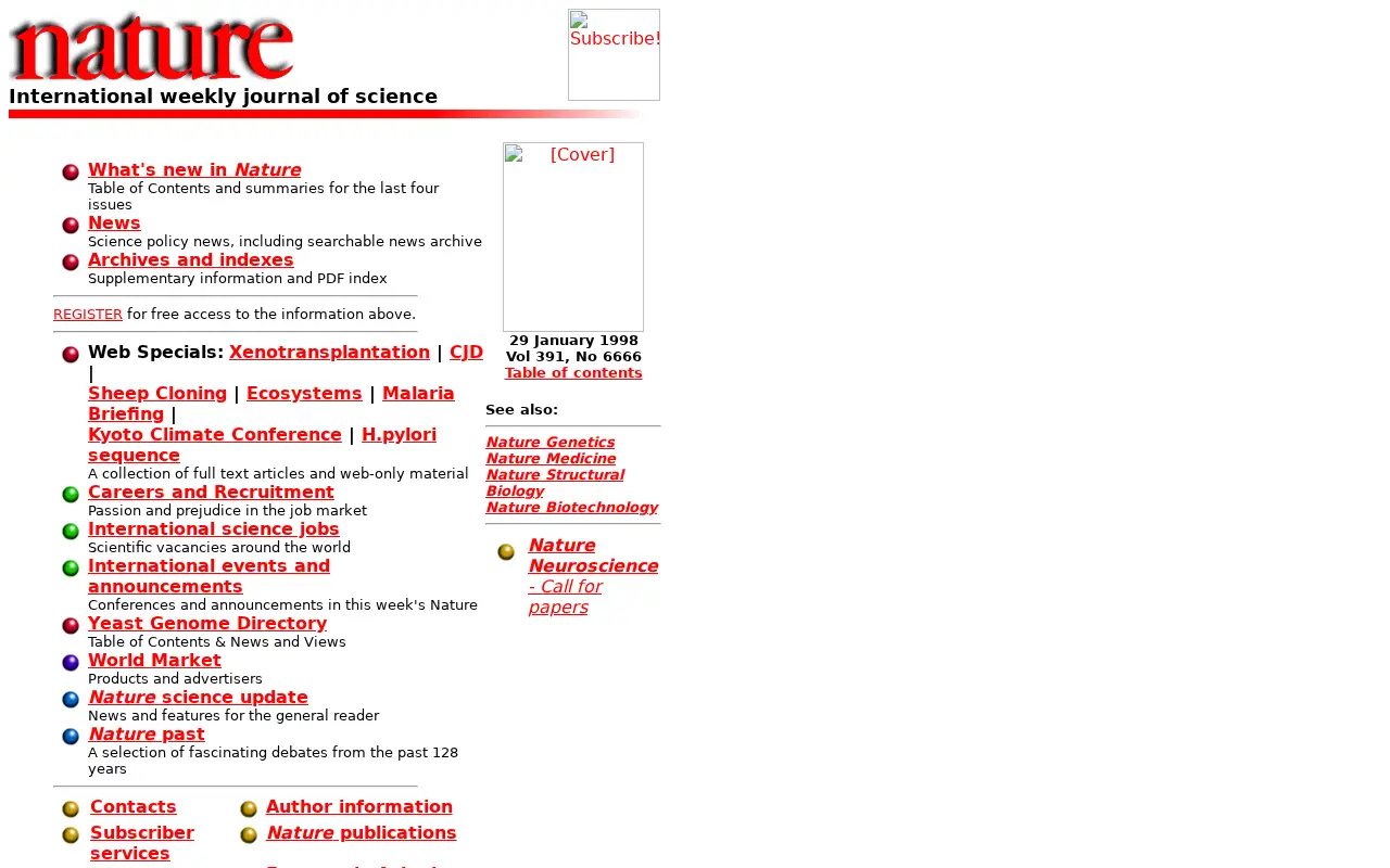 nature.com in 1998