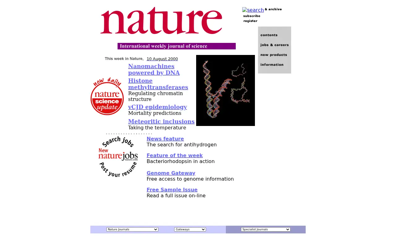 nature.com in 2000