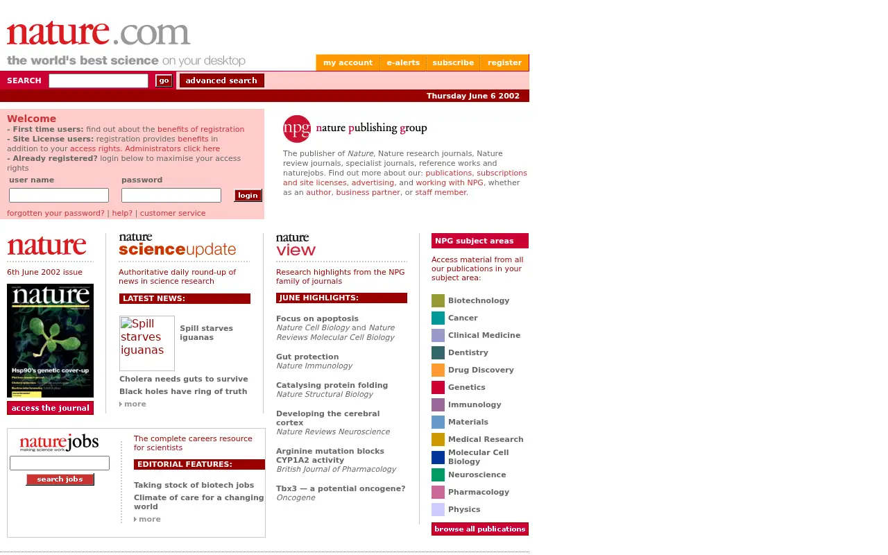 nature.com in 2002