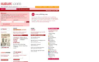 nature.com in 2003