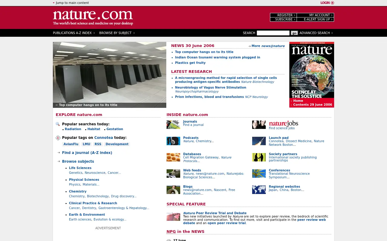 nature.com in 2006