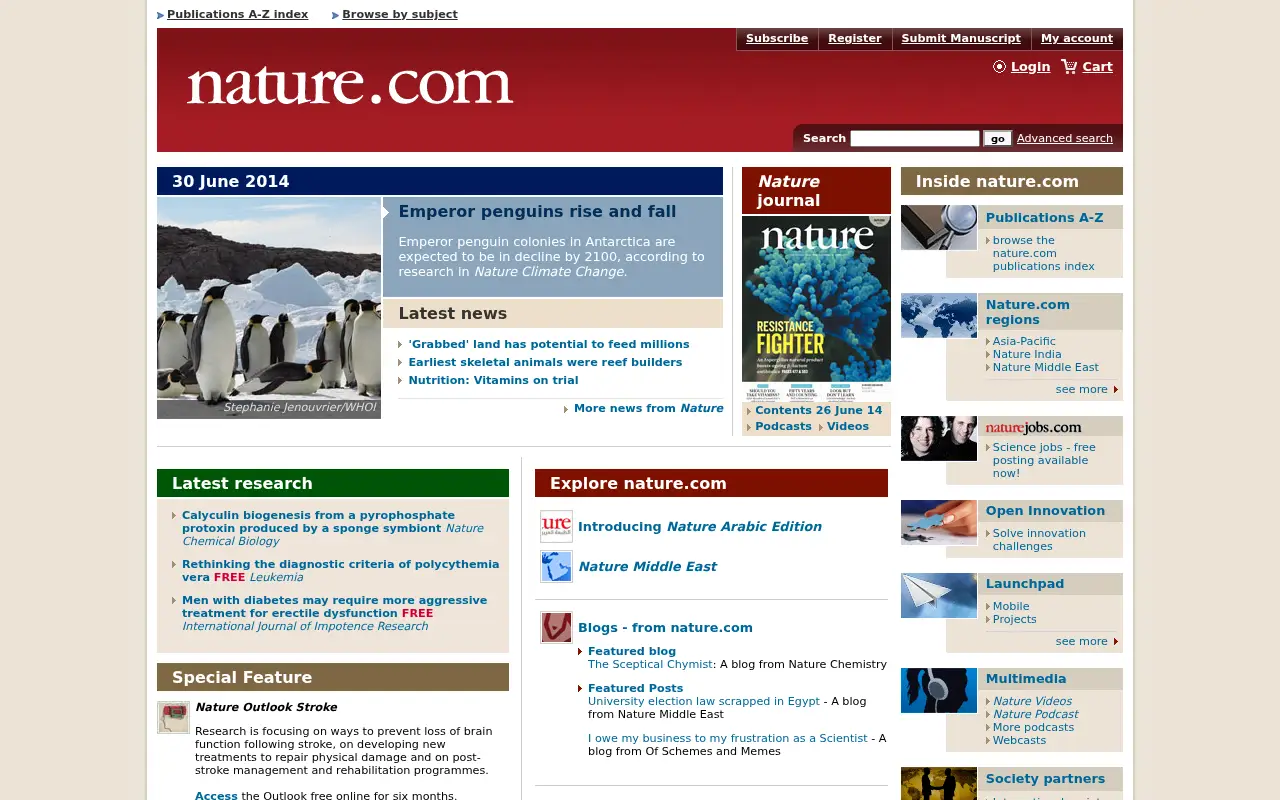nature.com in 2014