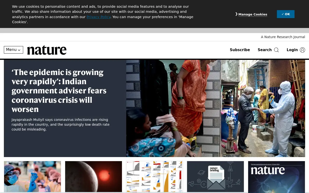 nature.com in 2020
