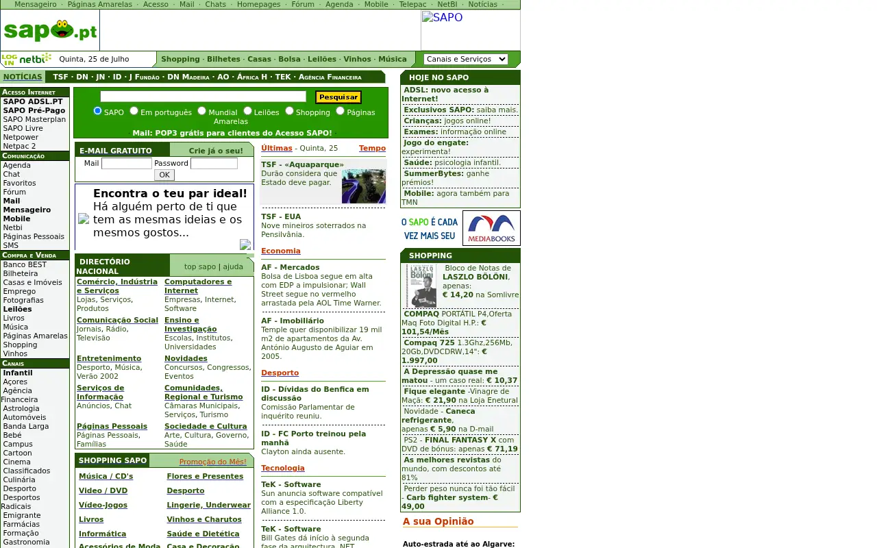 sapo.pt on July 25, 2002