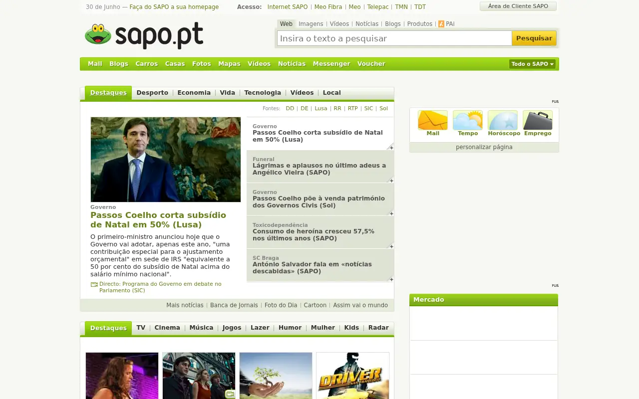 sapo.pt on June 30, 2011