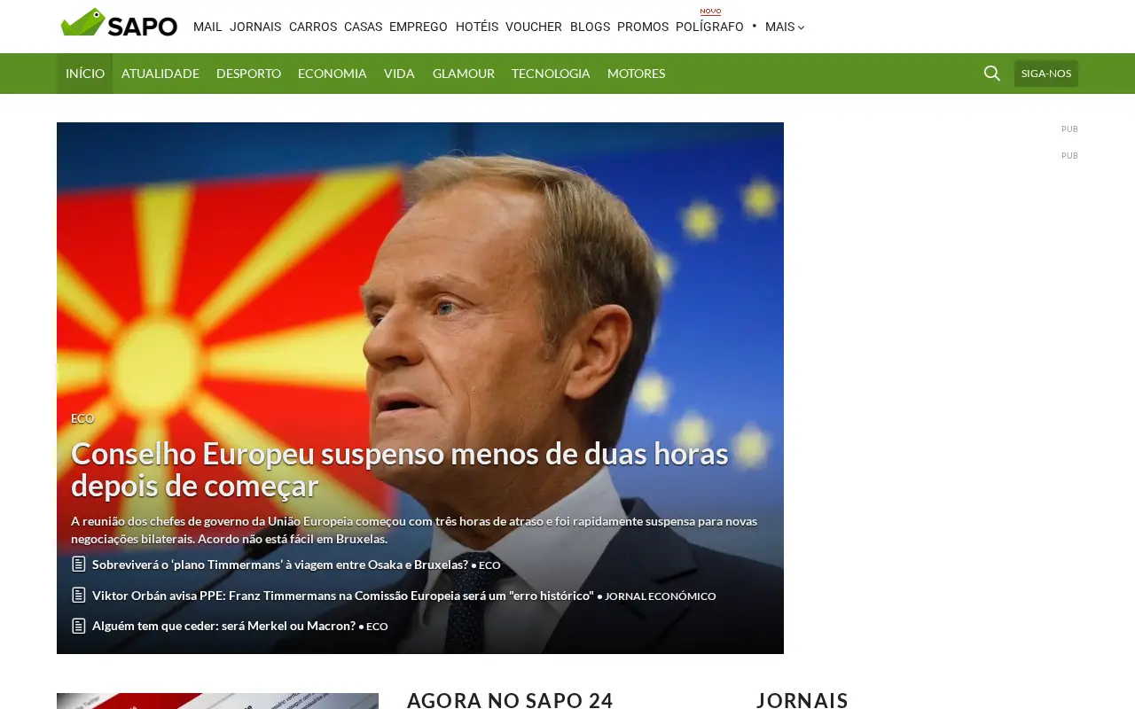 sapo.pt on July 1, 2019