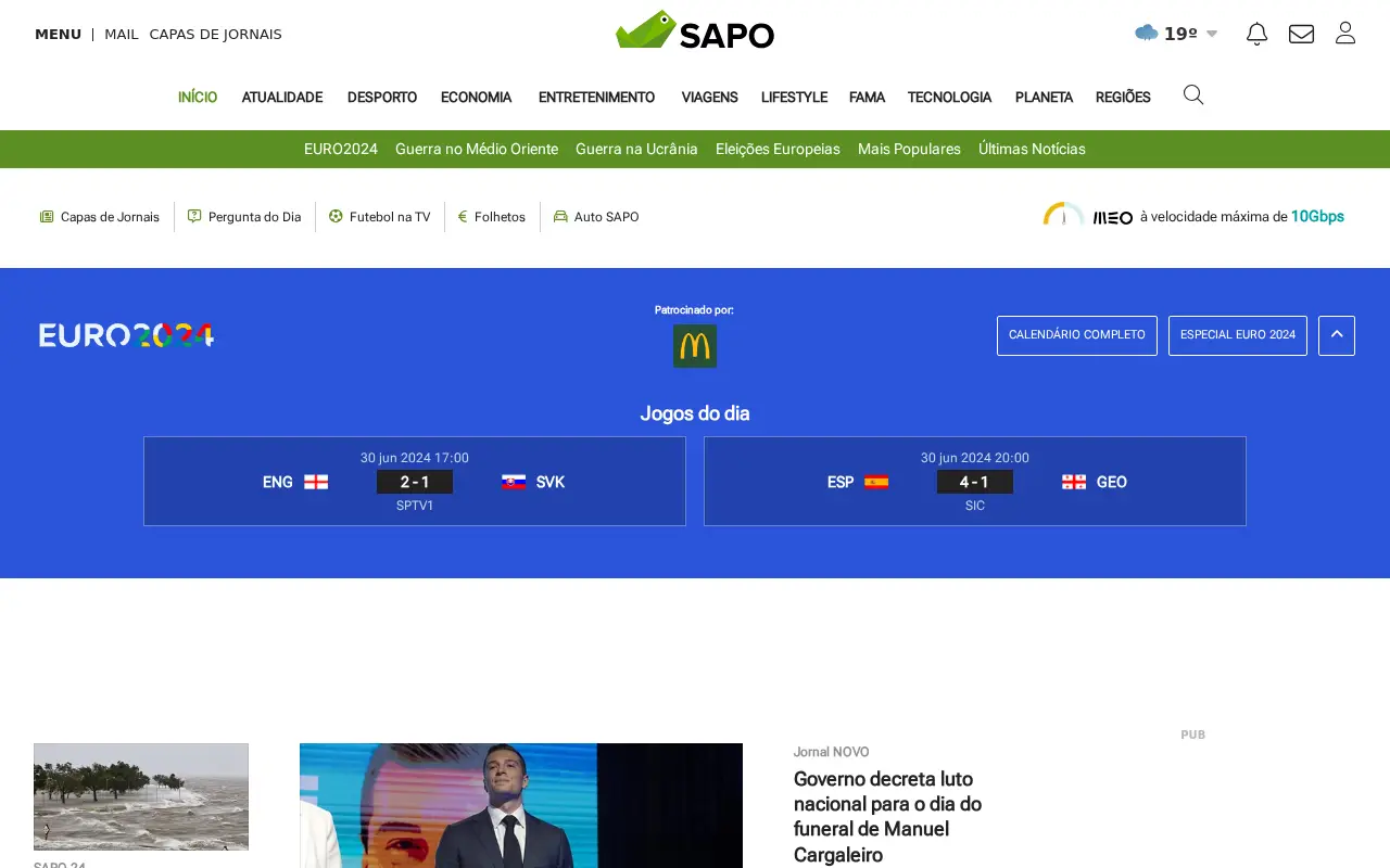 sapo.pt on June 30, 2024