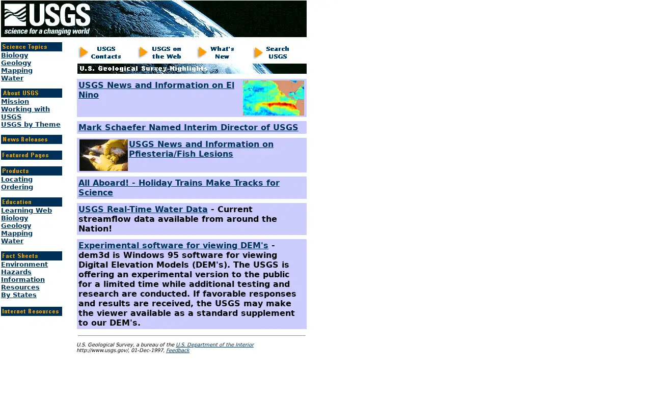 usgs.gov in 1997