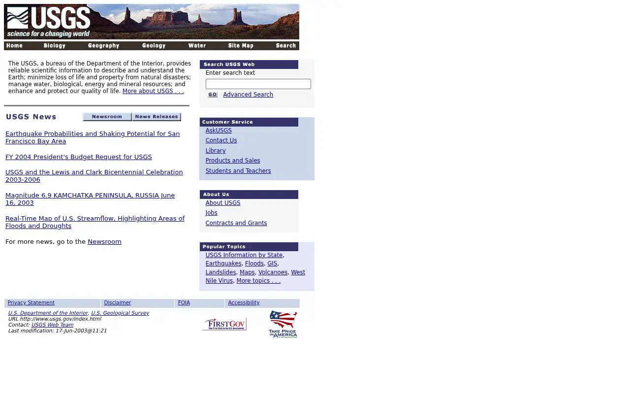 usgs.gov on June 19, 2003