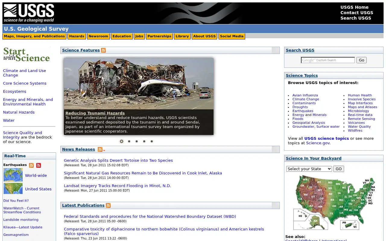 usgs.gov on July 1, 2011