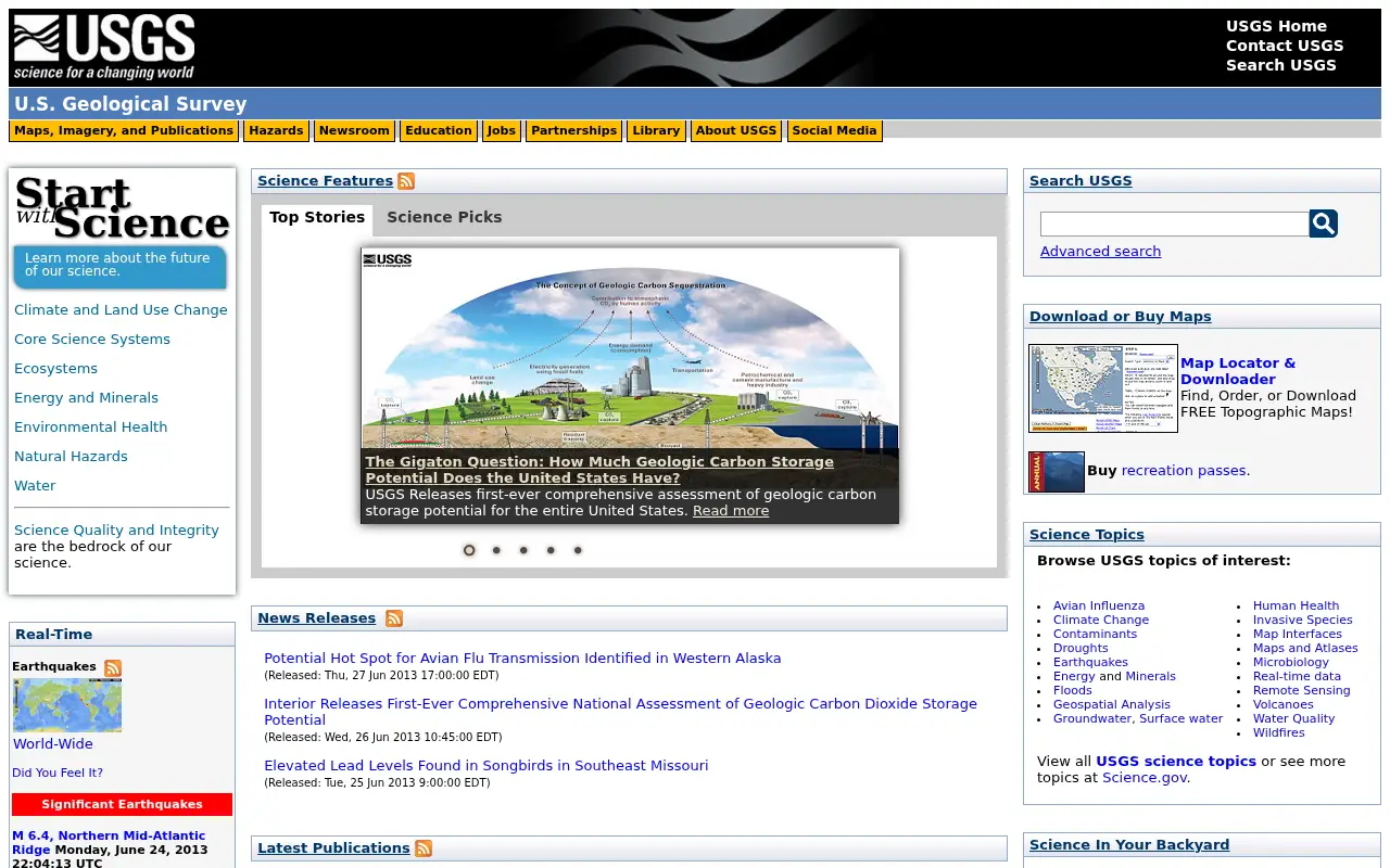 usgs.gov in 2013