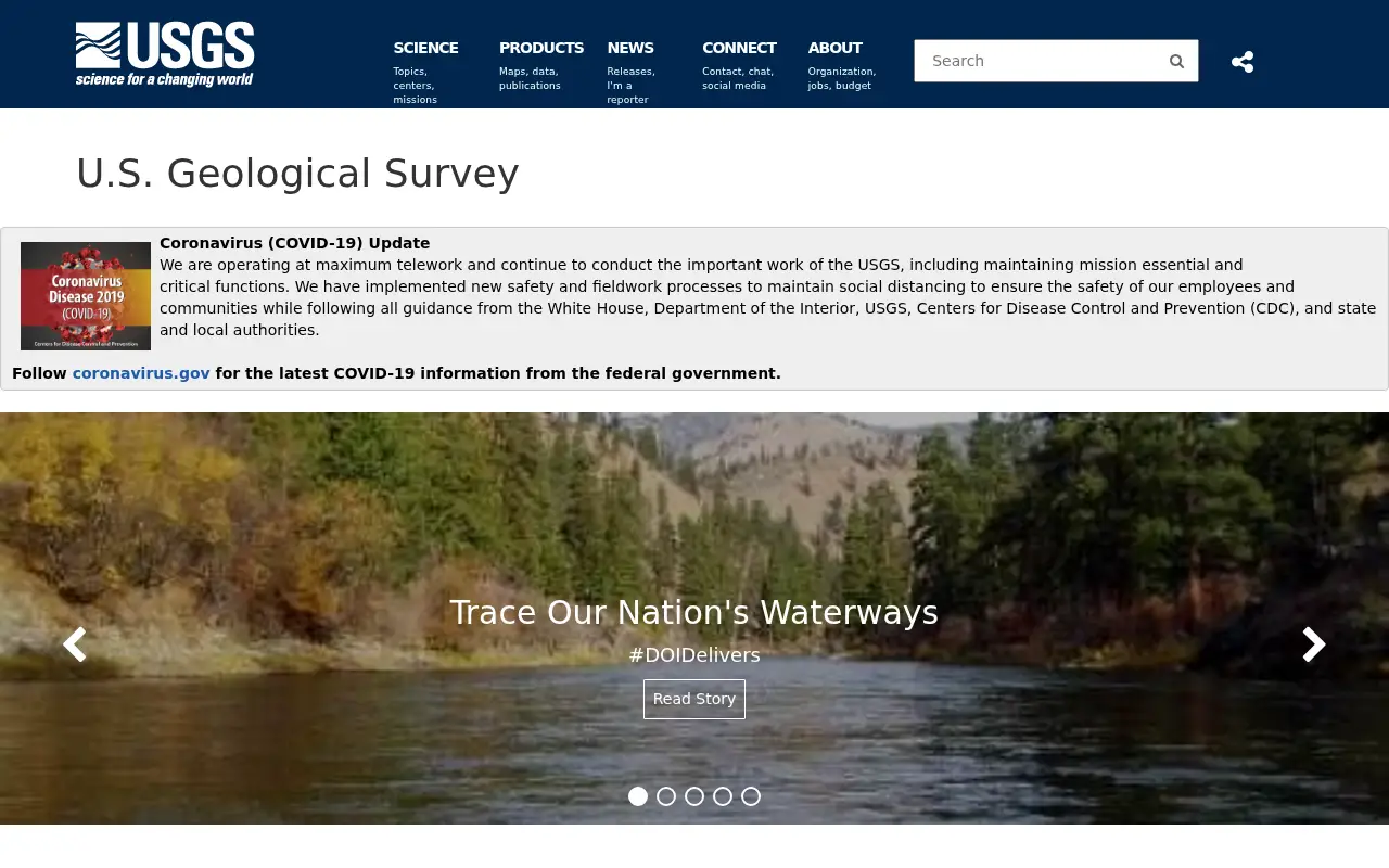 usgs.gov in 2020