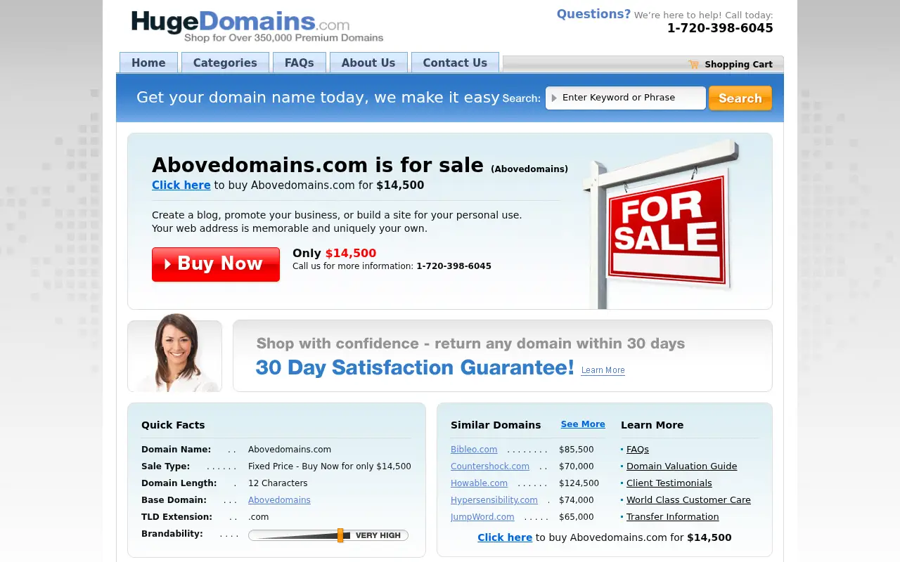 abovedomains.com in 2013