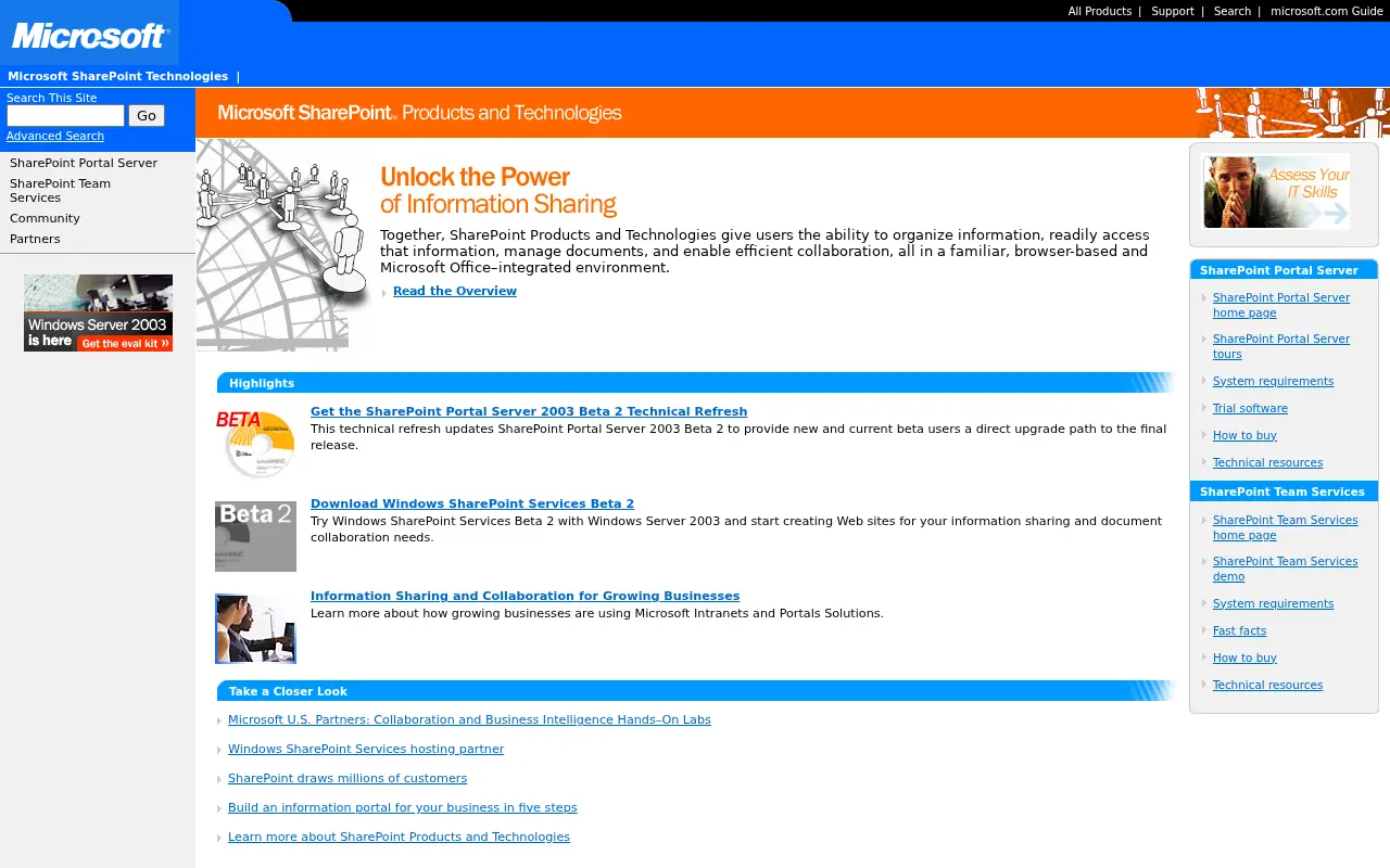 sharepoint.com in 2003