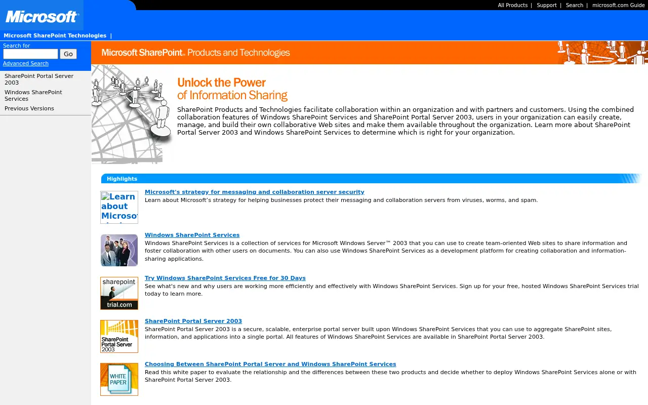 sharepoint.com in 2005