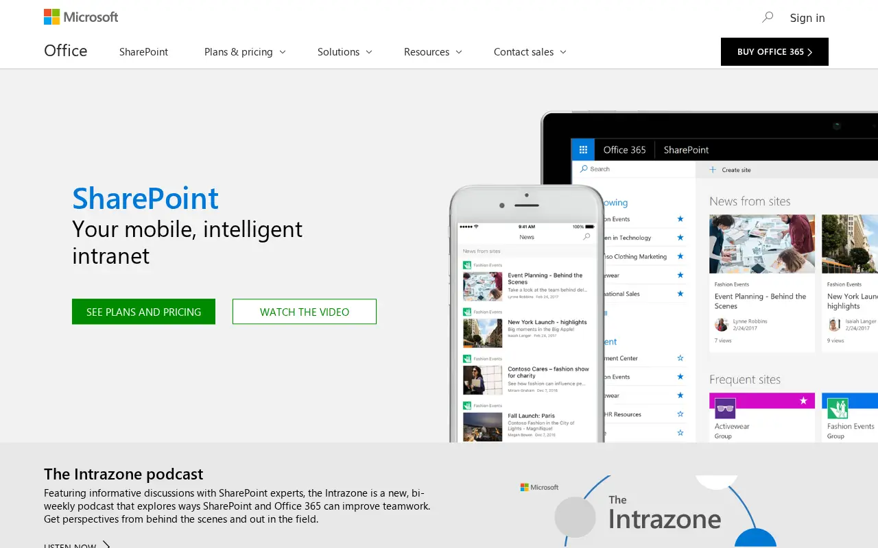 sharepoint.com in 2018