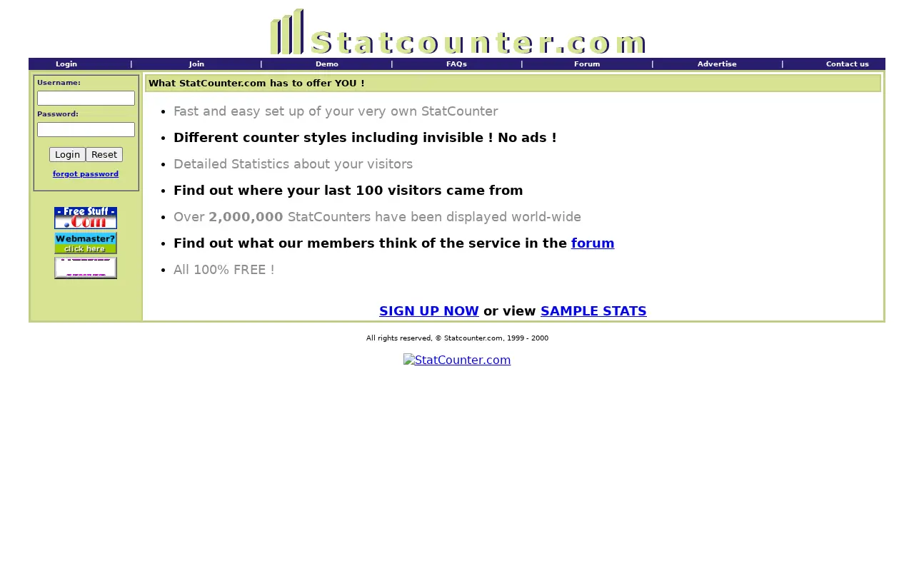statcounter.com in 2001