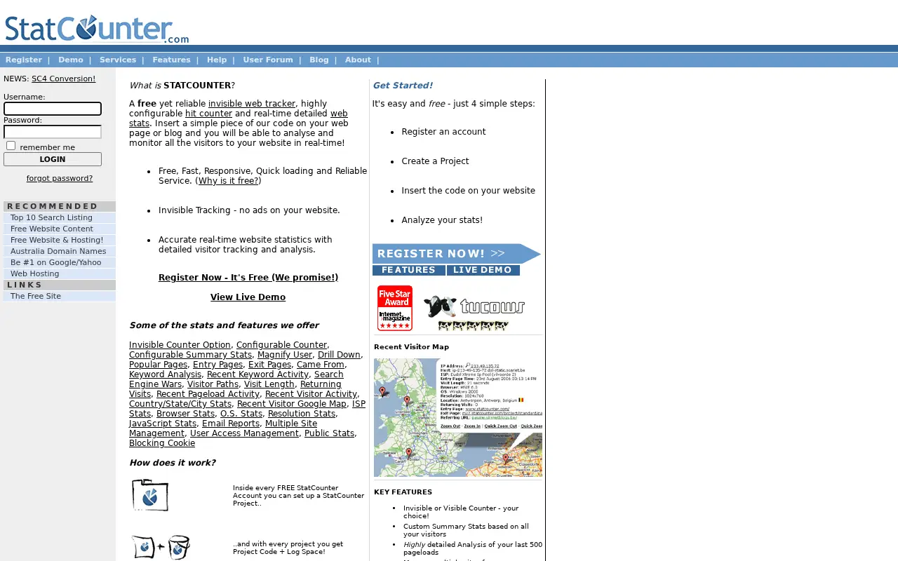statcounter.com on July 2, 2008