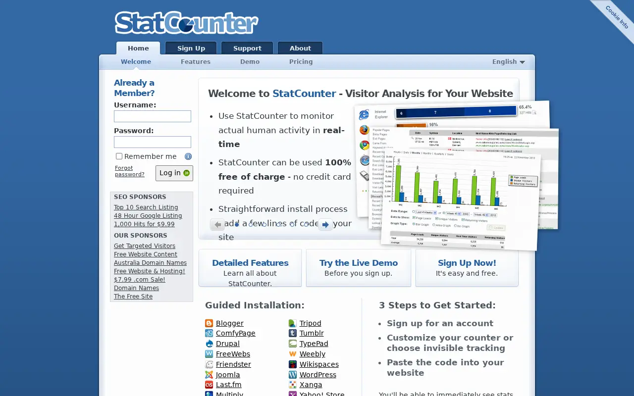 statcounter.com in 2012