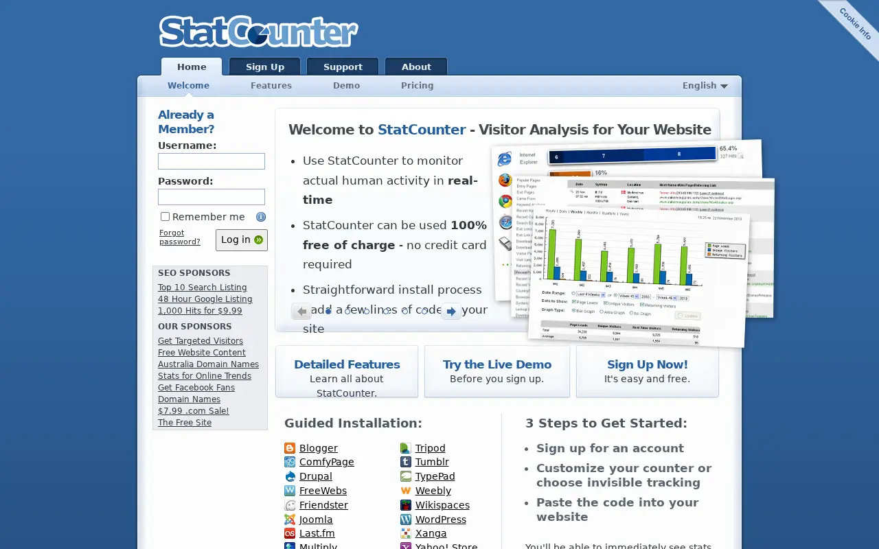 statcounter.com on June 30, 2013