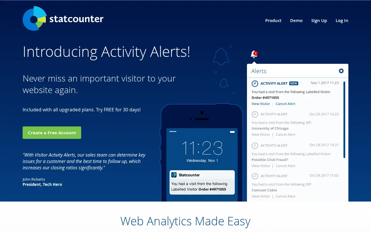 statcounter.com on June 30, 2018
