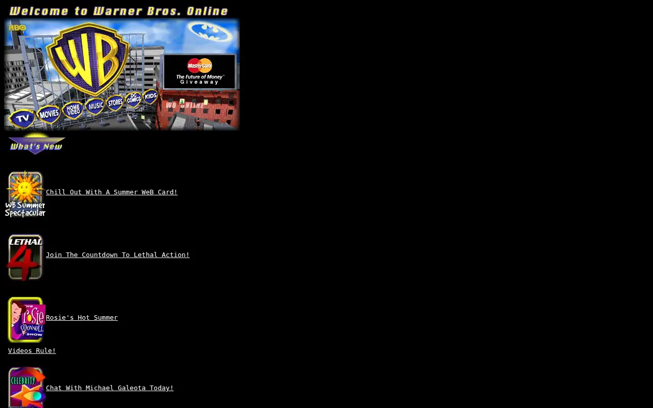 warnerbros.com in 1998