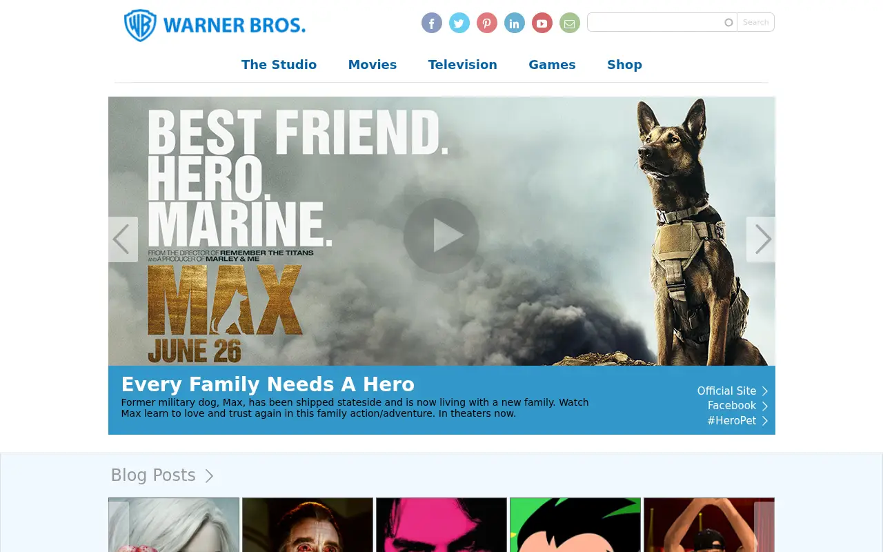 warnerbros.com in 2015