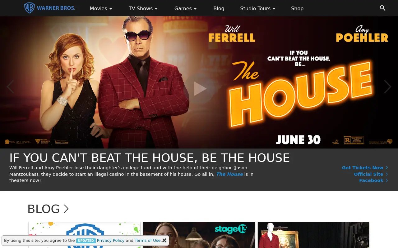 warnerbros.com in 2017