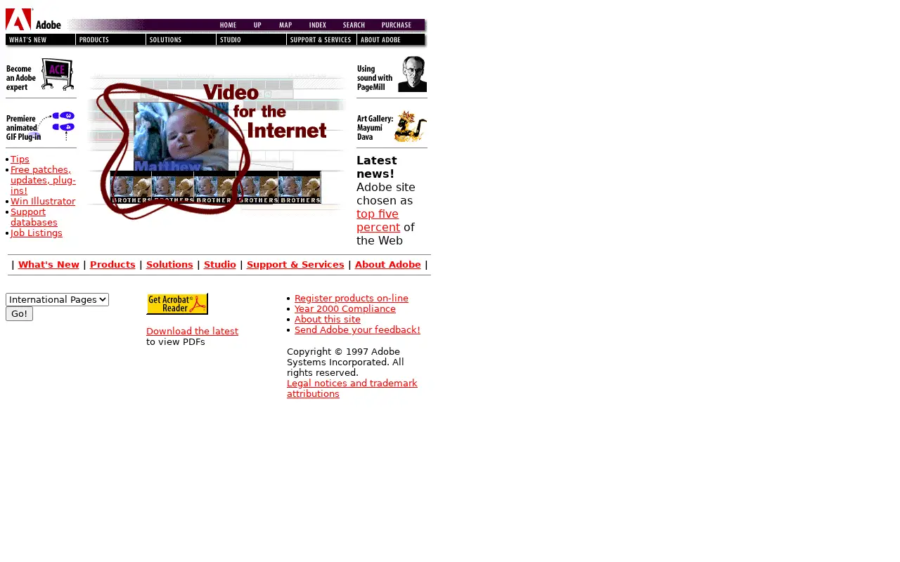 adobe.com in 1997