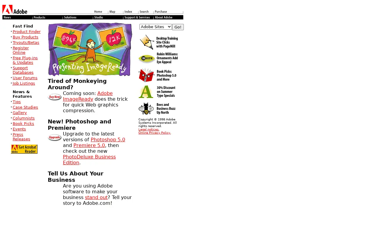 adobe.com in 1998