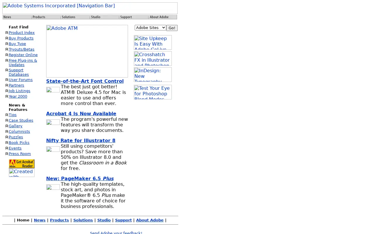 adobe.com in 1999