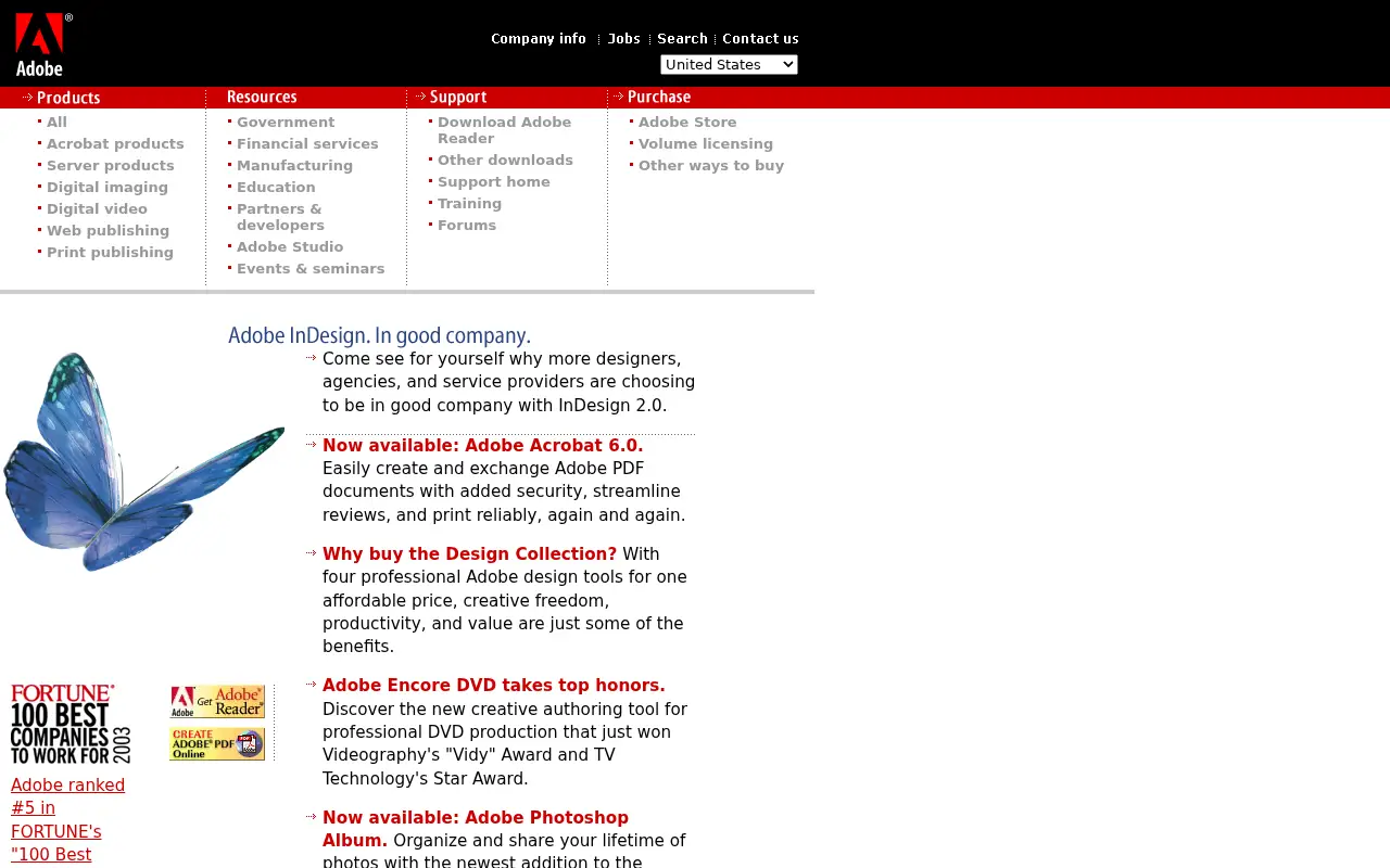 adobe.com in 2003
