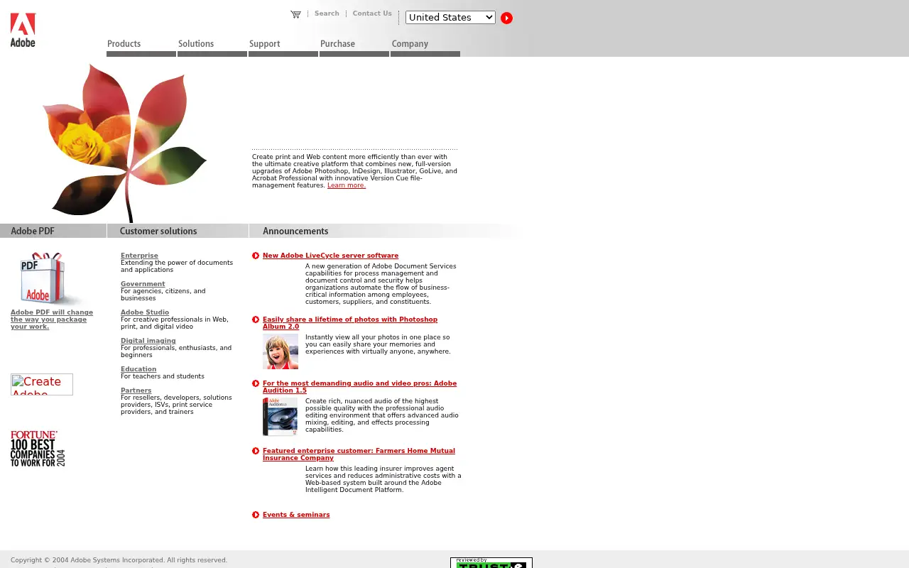 adobe.com in 2004