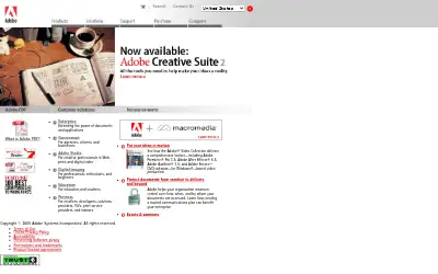 adobe.com in 2005