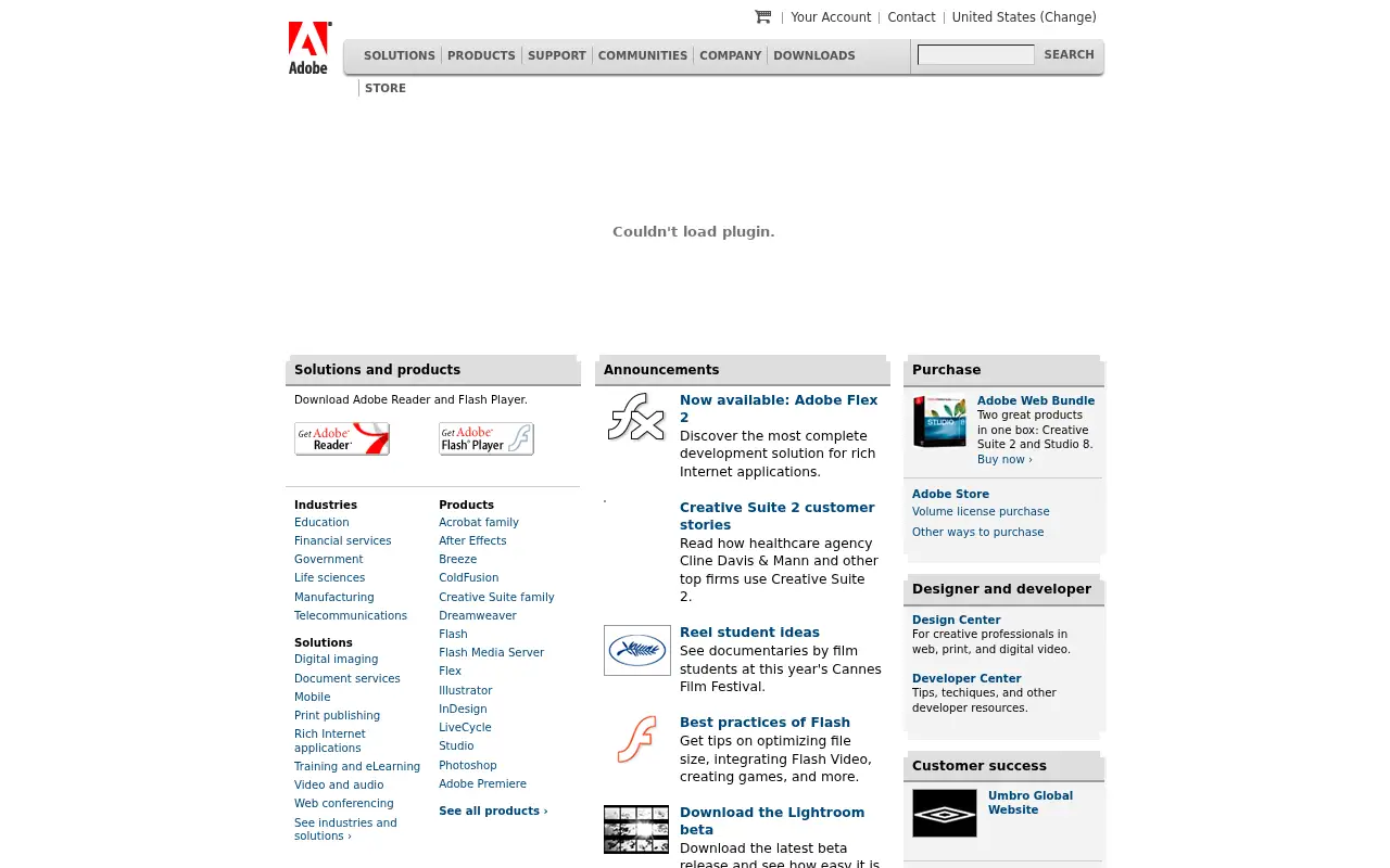 adobe.com in 2006
