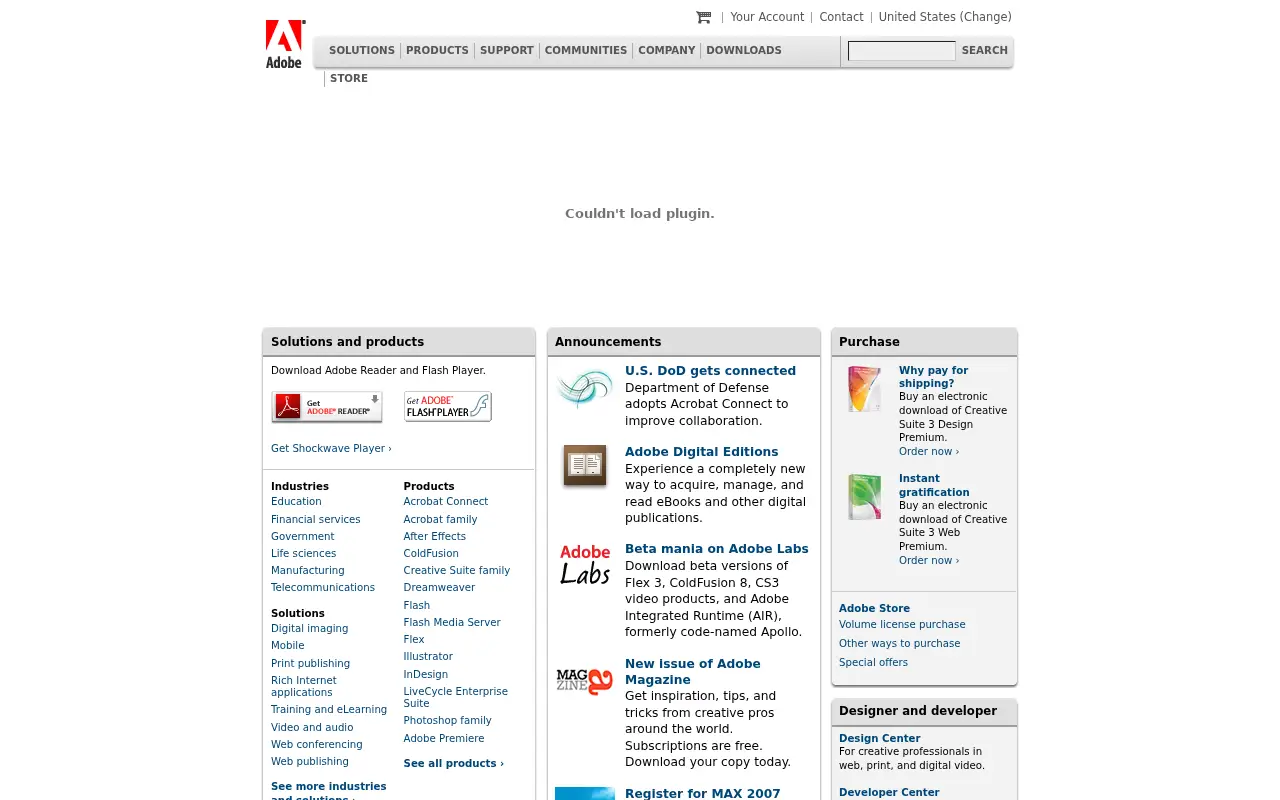 adobe.com in 2007