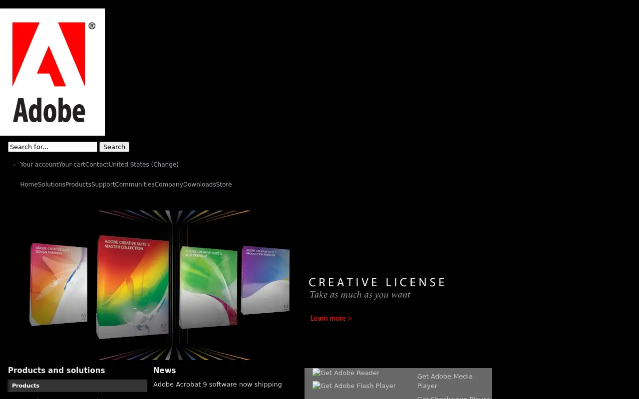 adobe.com in 2008