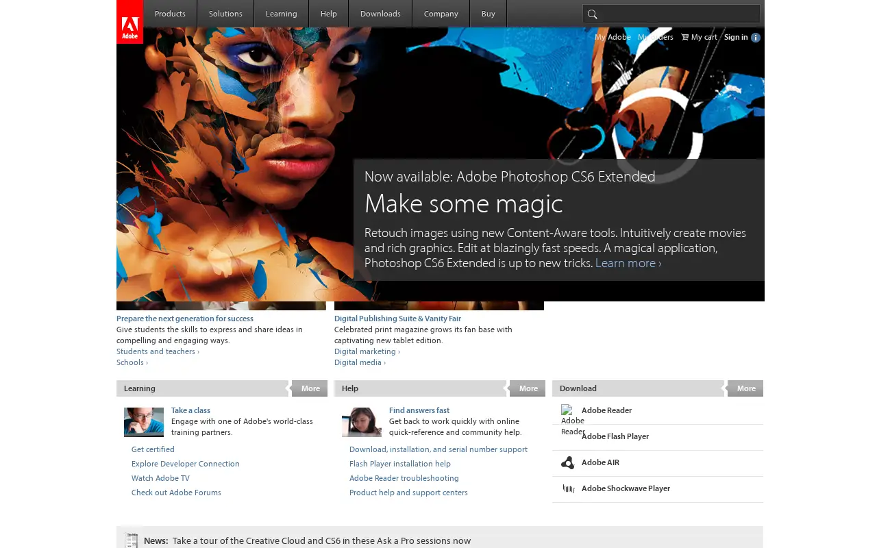 adobe.com in 2012