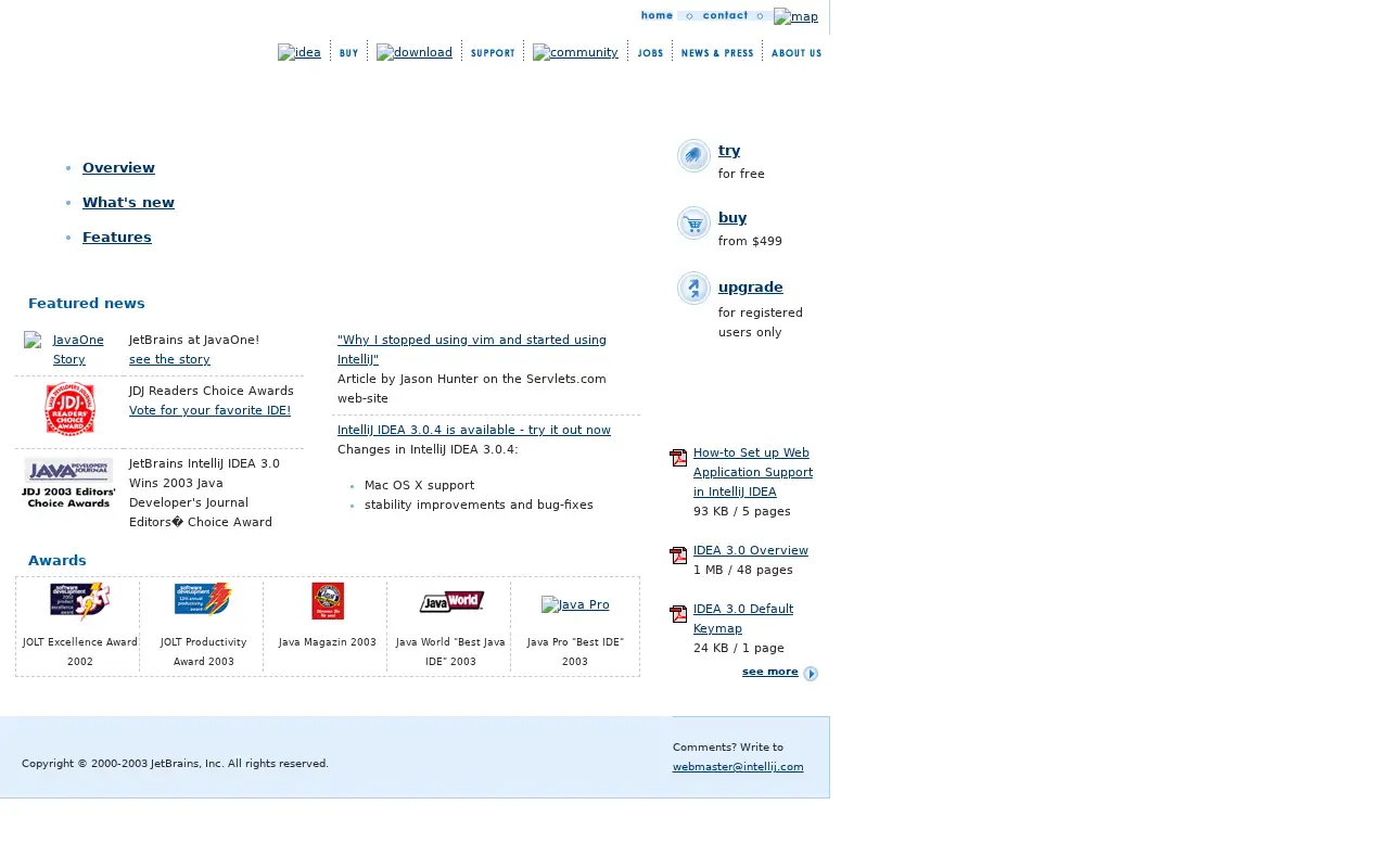 jetbrains.com in 2003