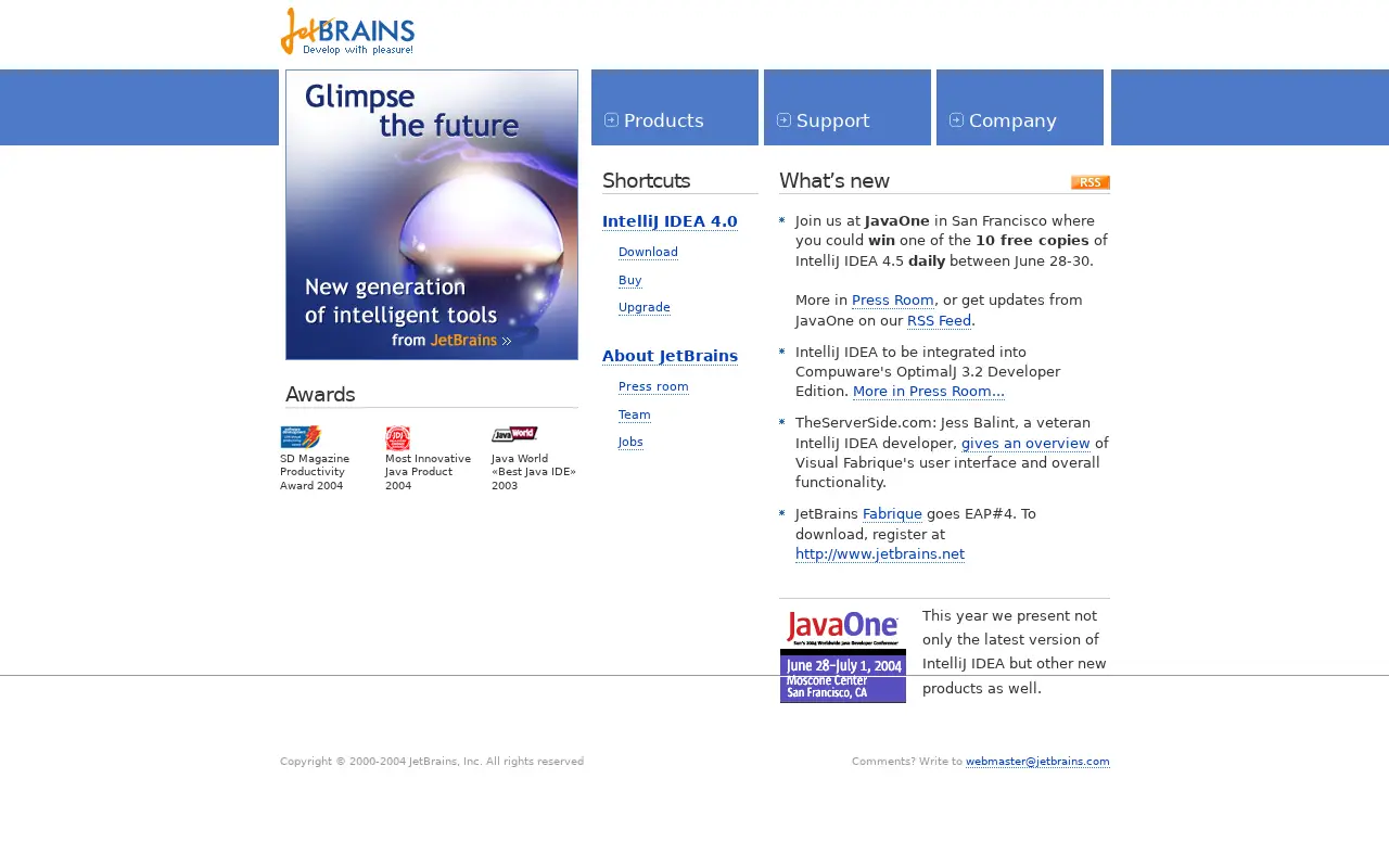 jetbrains.com in 2004
