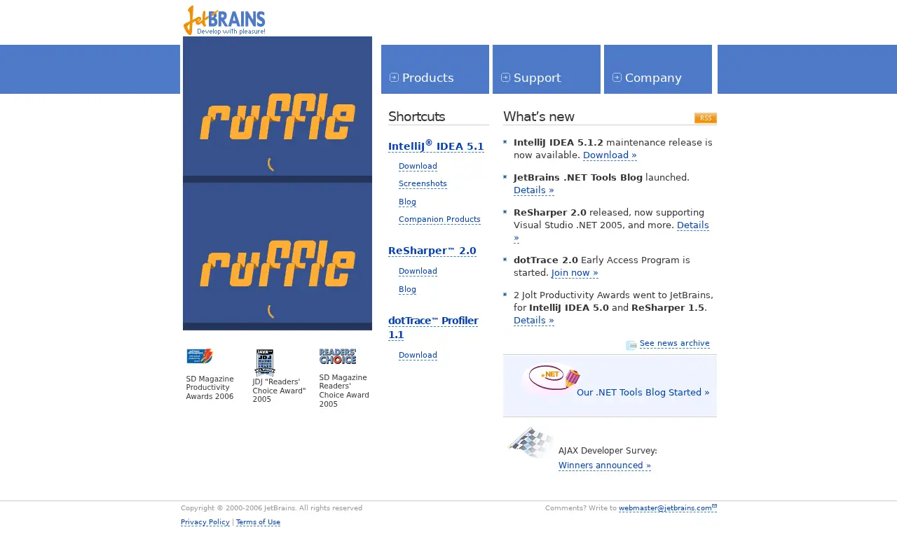 jetbrains.com in 2006