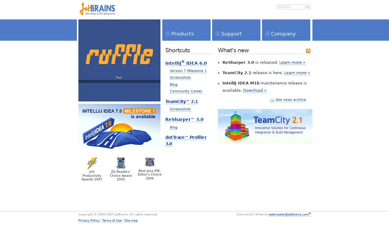 jetbrains.com in 2007