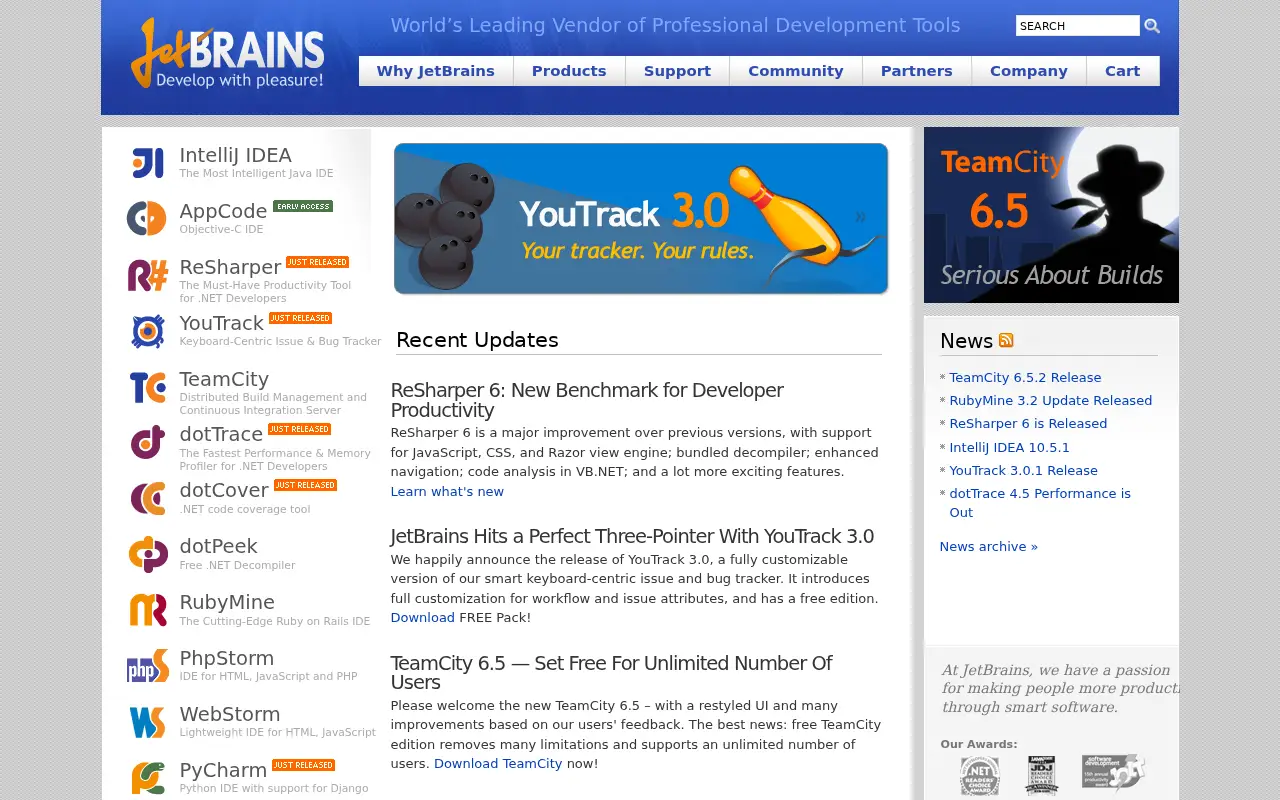 jetbrains.com in 2011